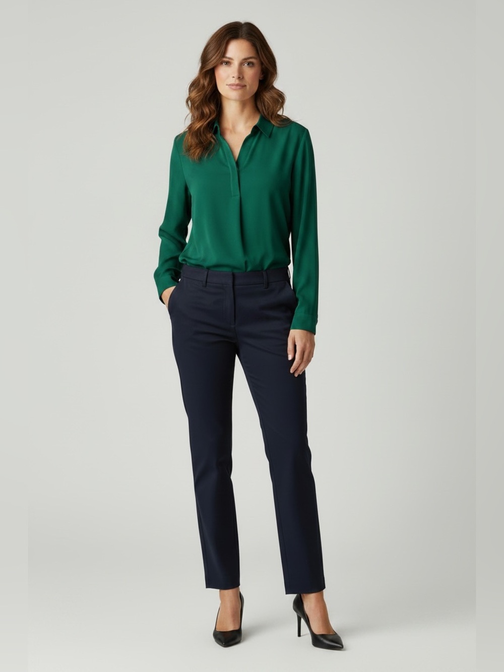 Lauren Ralph Lauren Navy Ankle Pants
